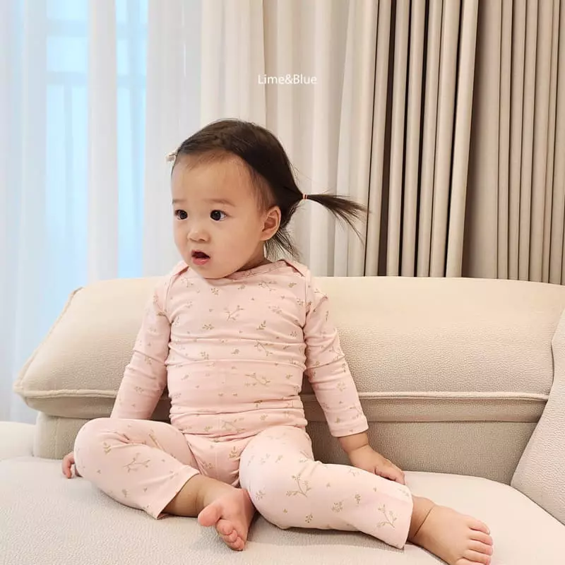 Lime & Blue - Korean Baby Fashion - #babywear - Organic Floral Bodysuit - 9