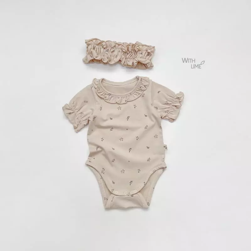 Lime & Blue - Korean Baby Fashion - #babywear - Organic Floral Bodysuit - 3