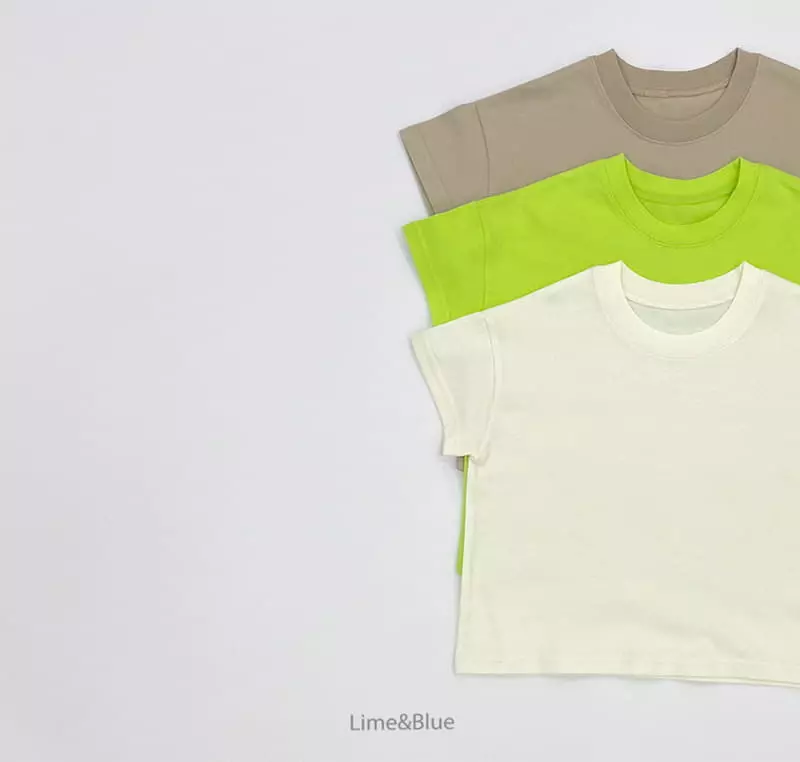 Lime & Blue - Korean Children Fashion - #kidzfashiontrend - Basic Tee - 4