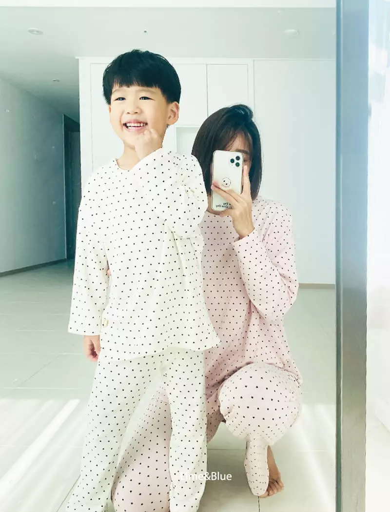 Lime & Blue - Korean Children Fashion - #childrensboutique - Hear Best Family Easywear Mom - 8
