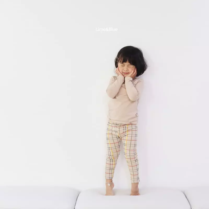 Lime & Blue - Korean Children Fashion - #kidsshorts - Basic Check Easywear - 12