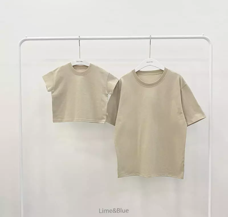 Lime & Blue - Korean Children Fashion - #kidsshorts - Basic Tee