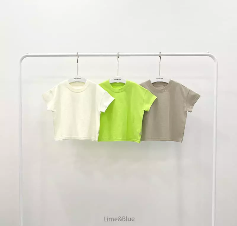 Lime & Blue - Korean Children Fashion - #kidsstore - Basic Tee - 2