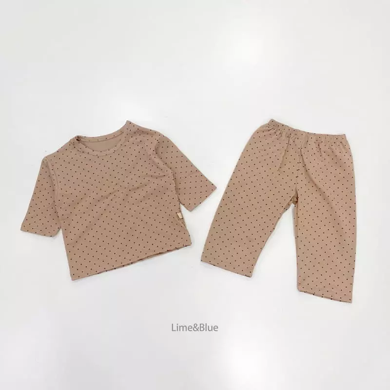 Lime & Blue - Korean Children Fashion - #littlefashionista - Overfit Dot Easywear - 9