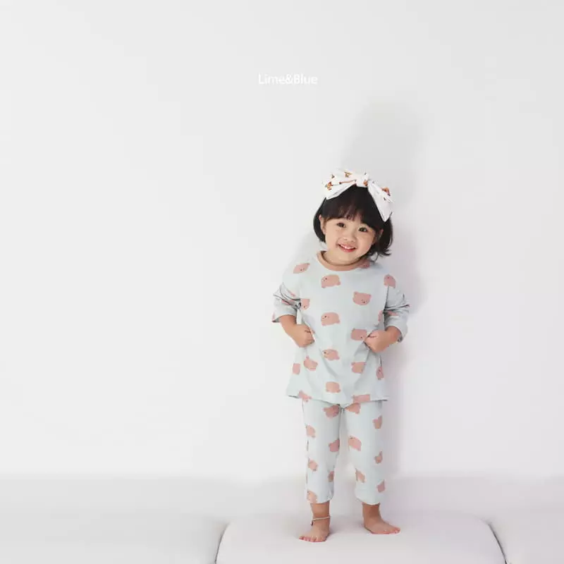 Lime & Blue - Korean Children Fashion - #prettylittlegirls - Bear Easywear