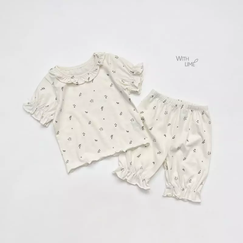 Lime & Blue - Korean Children Fashion - #todddlerfashion - Organic Floral Easywear - 3