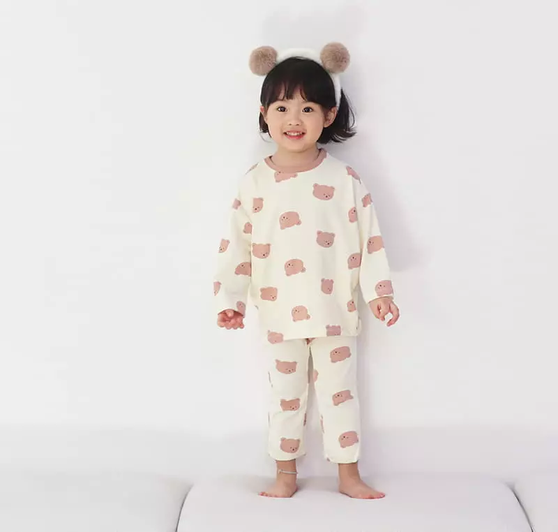 Lime & Blue - Korean Children Fashion - #todddlerfashion - Bear Easywear - 4