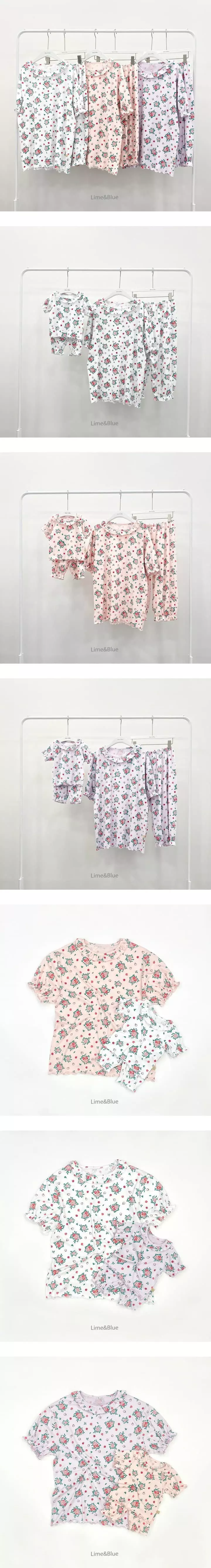 Lime & Blue - Korean Women Fashion - #restrostyle - Apple Flower Easywear Mom