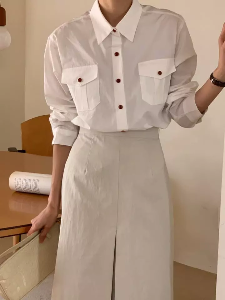 Loner - Korean Women Fashion - #momslook - Wood Shirt - 9