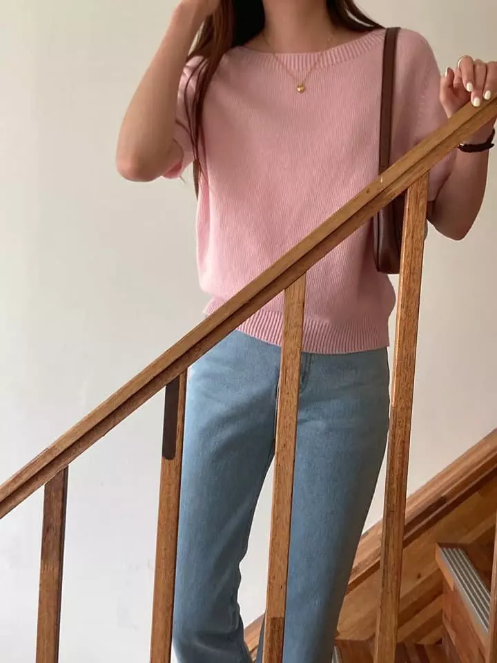 Loner - Korean Women Fashion - #restrostyle - Enbi Whole Gament Knit Tee