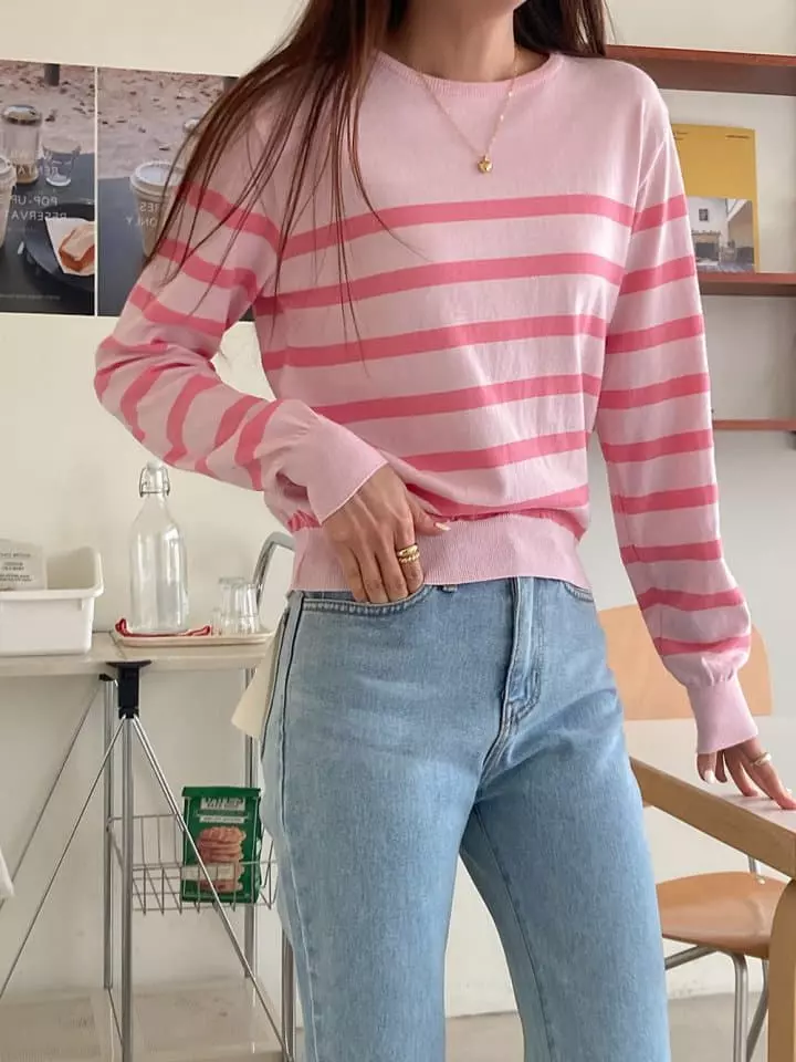 Loner - Korean Women Fashion - #thelittlethings - Zero Stripes Knit Tee - 6