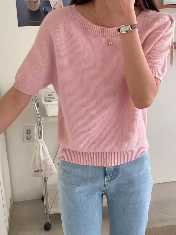 Loner - Korean Women Fashion - #thelittlethings - Enbi Whole Gament Knit Tee - 5