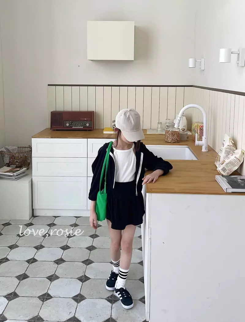 Love Rosie - Korean Children Fashion - #fashionkids - Terry Hoody Zip-up Bottom Set - 9