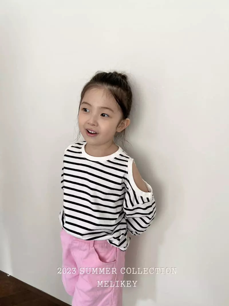 Melikey - Korean Children Fashion - #childofig - Shoulder Slit Tee