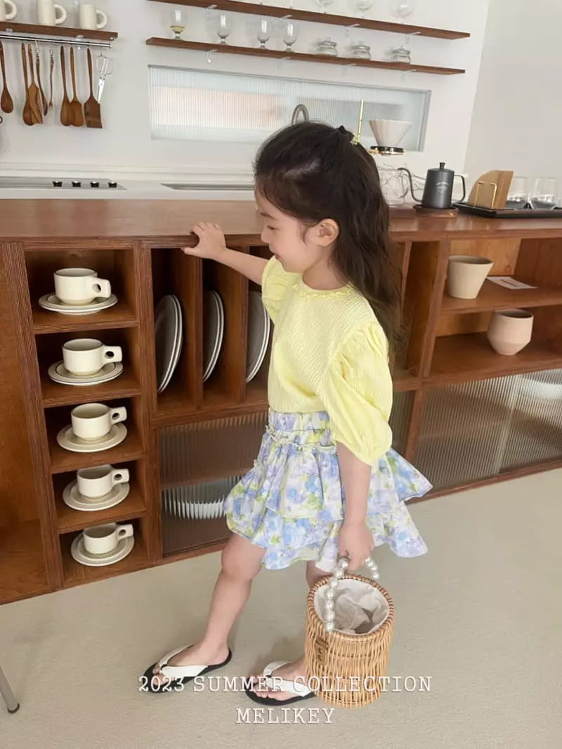 Melikey - Korean Children Fashion - #designkidswear - Water Paint Frill Skirt - 10