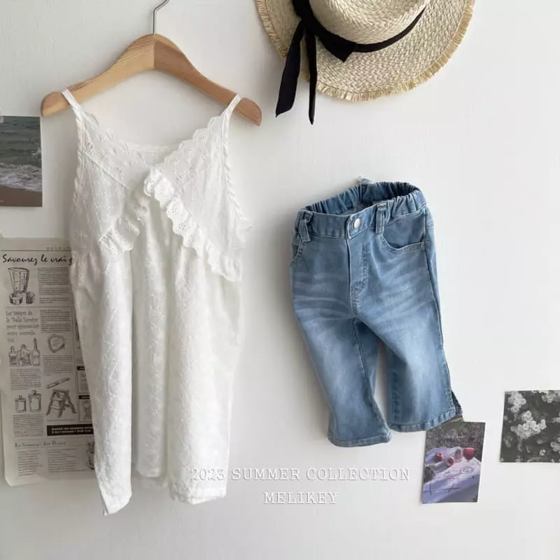 Melikey - Korean Children Fashion - #fashionkids - Frill Sleeveless One-piece - 11