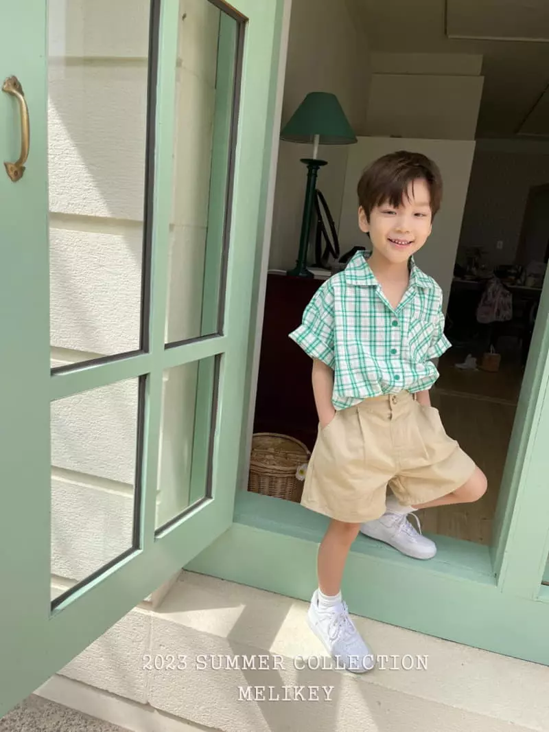 Melikey - Korean Children Fashion - #kidsshorts - Pipi Check Shirt - 11