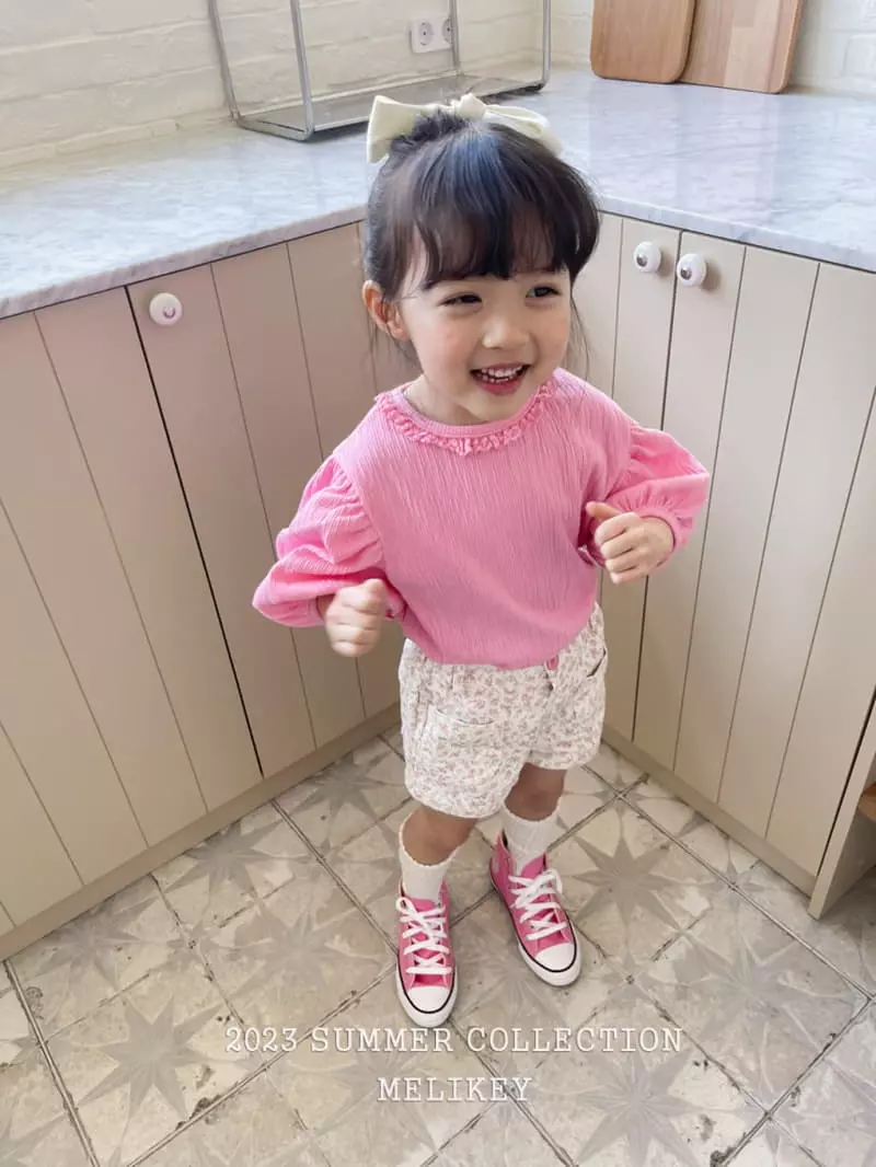 Melikey - Korean Children Fashion - #kidsshorts - Candy Puff Tee - 4