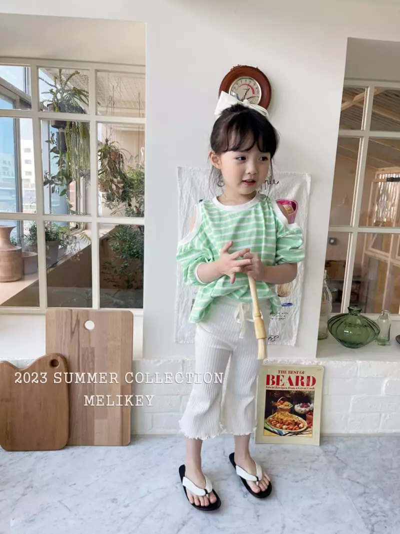 Melikey - Korean Children Fashion - #kidzfashiontrend - Shoulder Slit Tee - 8