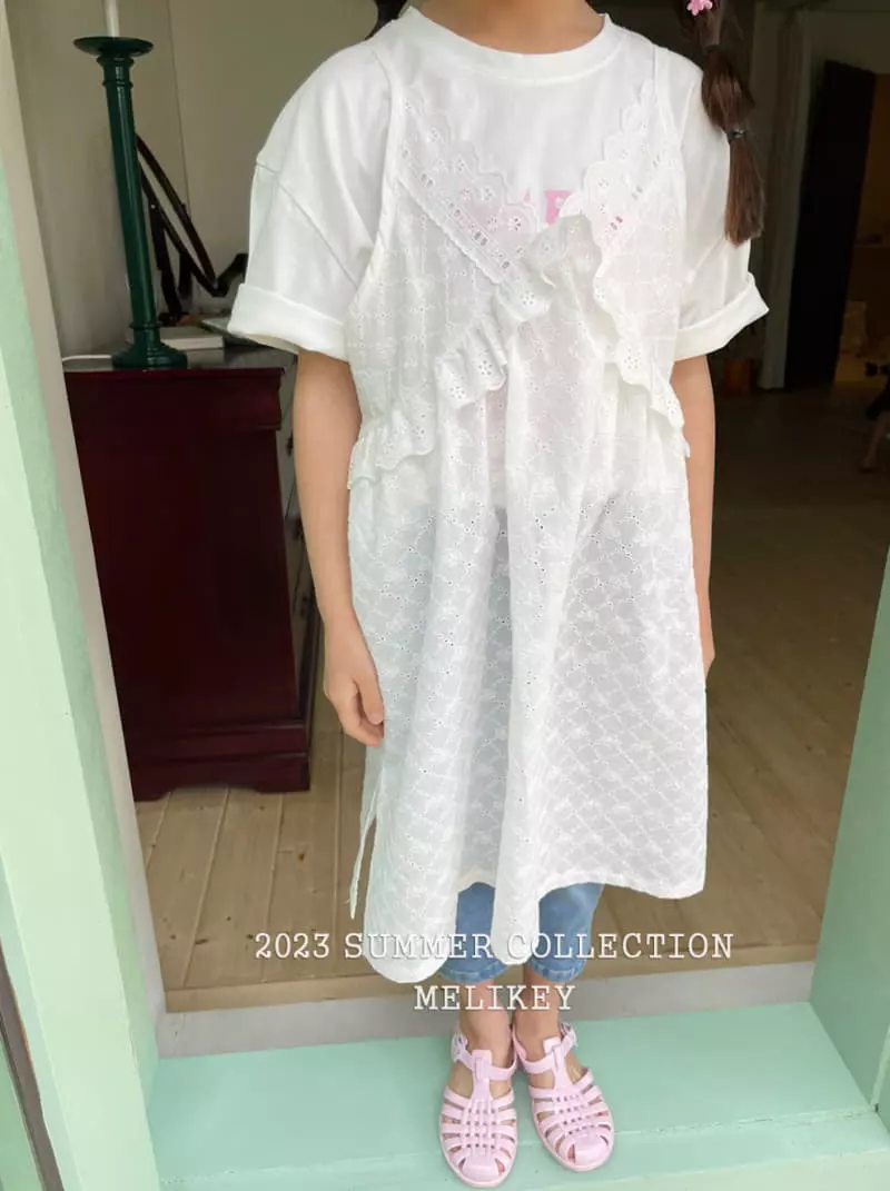 Melikey - Korean Children Fashion - #magicofchildhood - Frill Sleeveless One-piece