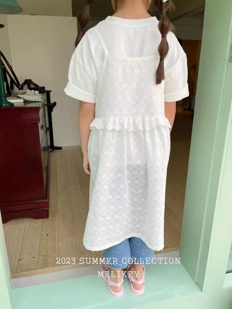 Melikey - Korean Children Fashion - #minifashionista - Frill Sleeveless One-piece - 2