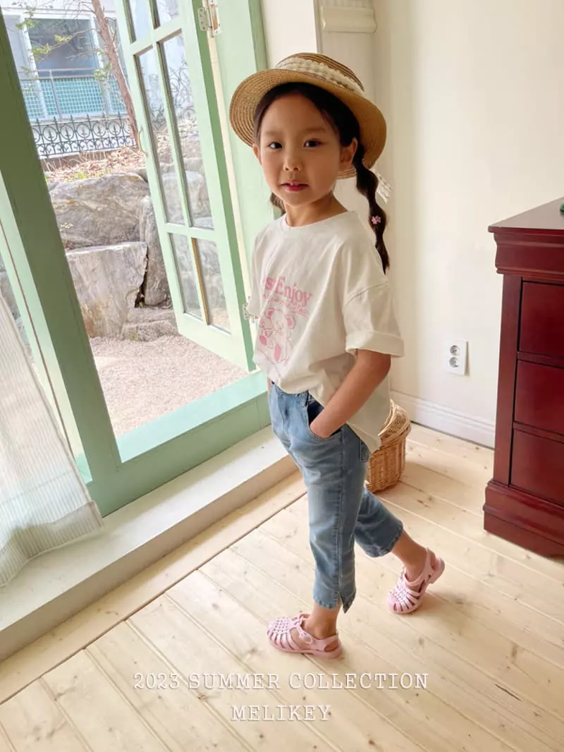 Melikey - Korean Children Fashion - #toddlerclothing - slit Straight Pants - 10