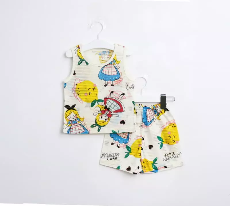 Mellis - Korean Children Fashion - #Kfashion4kids - Lemon Girl Sleeveless Set