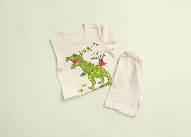 Mellis - Korean Children Fashion - #childrensboutique - Angry Dino Sluv Cotton Modal - 2