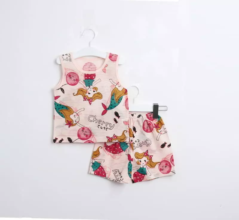 Mellis - Korean Children Fashion - #discoveringself - Cherry Girl Sleeveless Set - 2