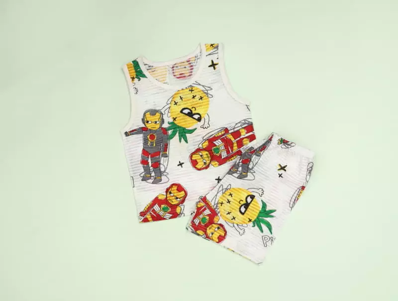 Mellis - Korean Children Fashion - #kidsshorts - Pine Man Sleeveless Set