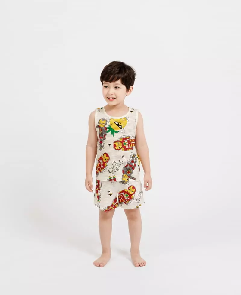 Mellis - Korean Children Fashion - #kidzfashiontrend - Pine Man Sleeveless Set - 3