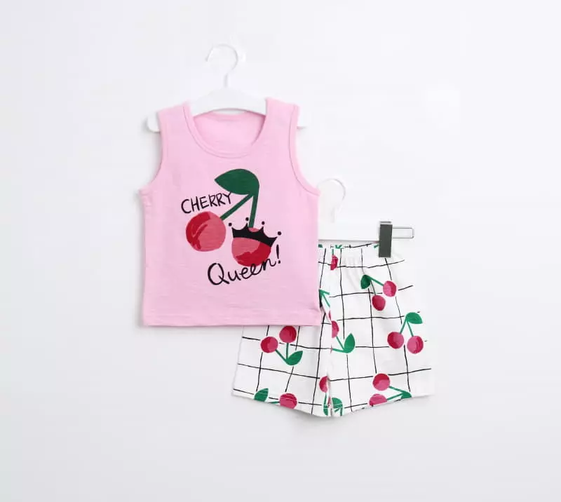 Mellis - Korean Children Fashion - #minifashionista - Cherry Queen Sleeveless Set - 2