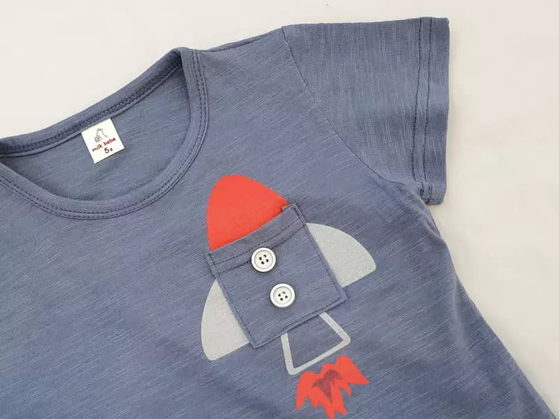 Milk Bebe - Korean Children Fashion - #prettylittlegirls - Rocket Tee - 5