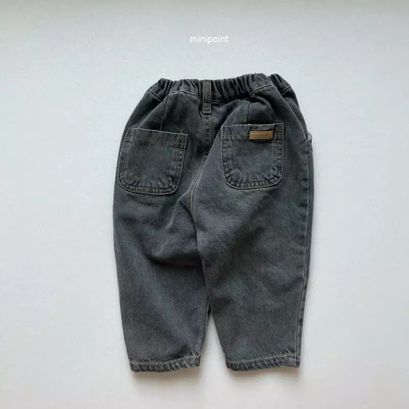 Minipoint - Korean Children Fashion - #kidsstore - Denim Label Pants