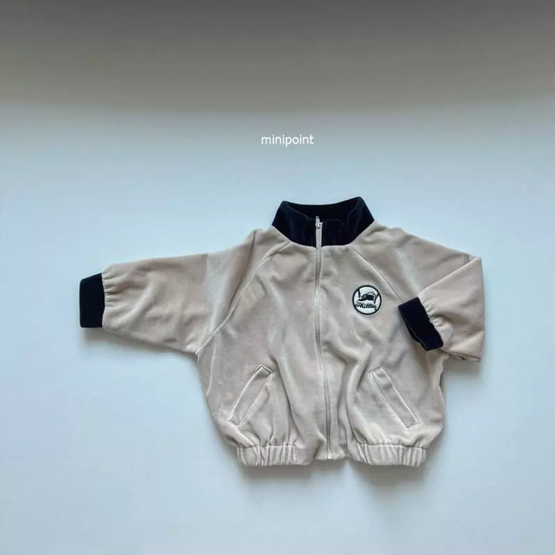 Minipoint - Korean Children Fashion - #kidzfashiontrend - Two Stripes Zip-up - 2