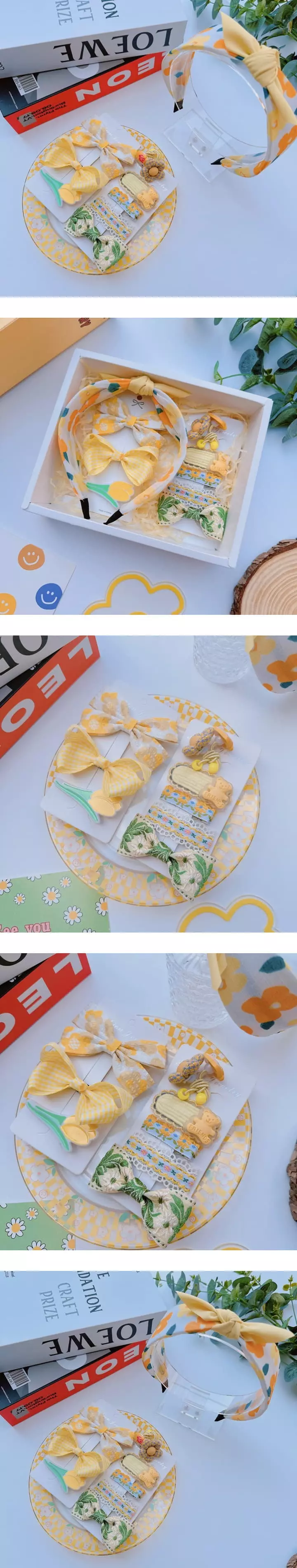 Mins - Korean Baby Fashion - #babyclothing - Yellow Hair Gift Set