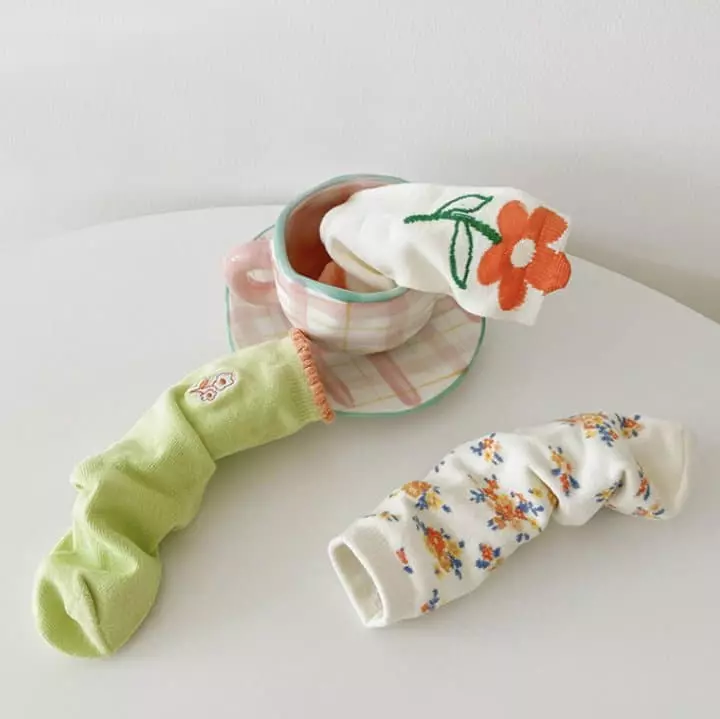Miso - Korean Children Fashion - #childofig - Floral Socks - 12