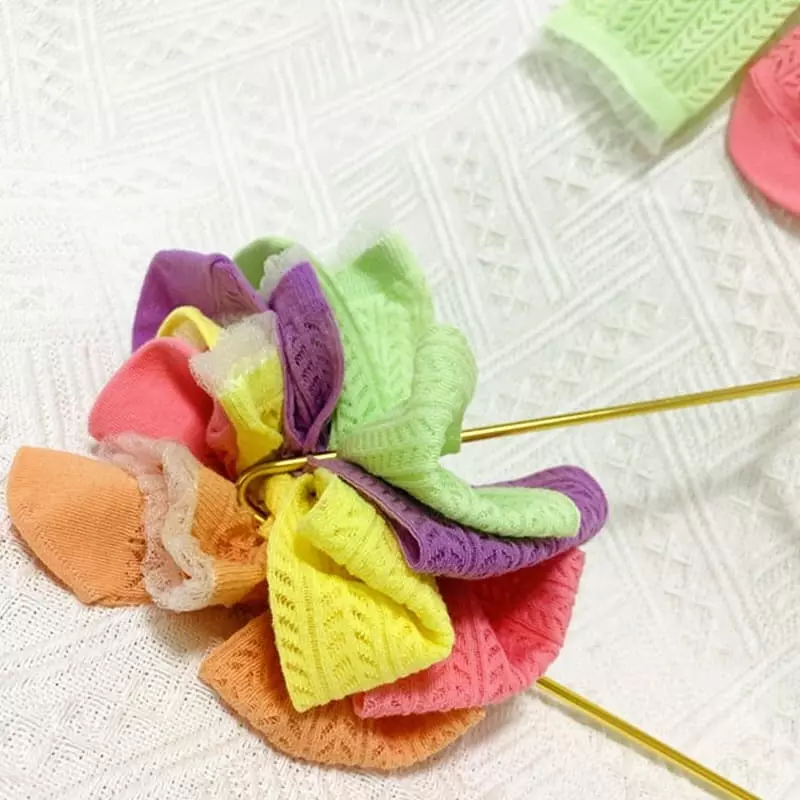 Miso - Korean Children Fashion - #childofig - Lace Neon Socks - 7