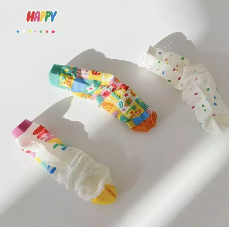Miso - Korean Children Fashion - #discoveringself - Happy Socks Set - 6