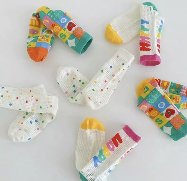Miso - Korean Children Fashion - #kidsshorts - Happy Socks Set - 8