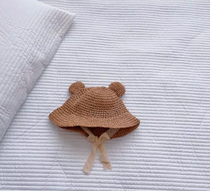 Miso - Korean Children Fashion - #littlefashionista - Bear Straw Hat - 3