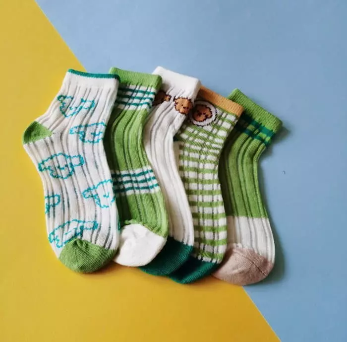 Miso - Korean Children Fashion - #littlefashionista - Tori Green Socks Set - 2