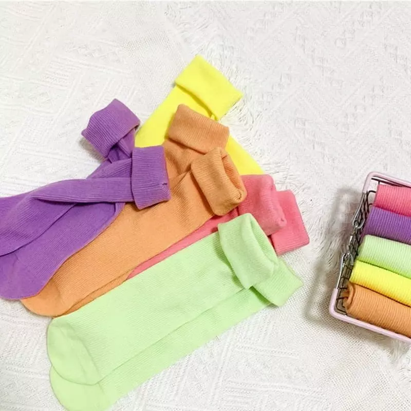 Miso - Korean Children Fashion - #stylishchildhood - Neon Socks - 5