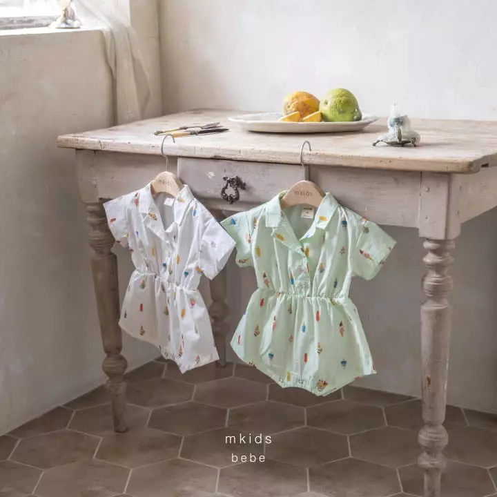 Mkids - Korean Baby Fashion - #babylifestyle - Cream Bodysuit