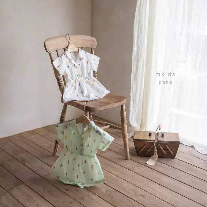 Mkids - Korean Baby Fashion - #babyoninstagram - Cream Bodysuit - 2