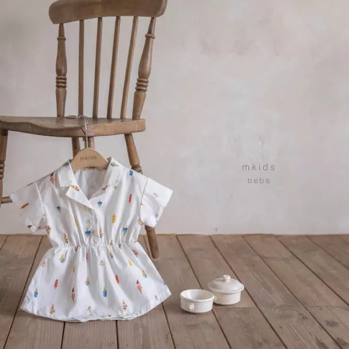 Mkids - Korean Baby Fashion - #babyootd - Cream Bodysuit - 3