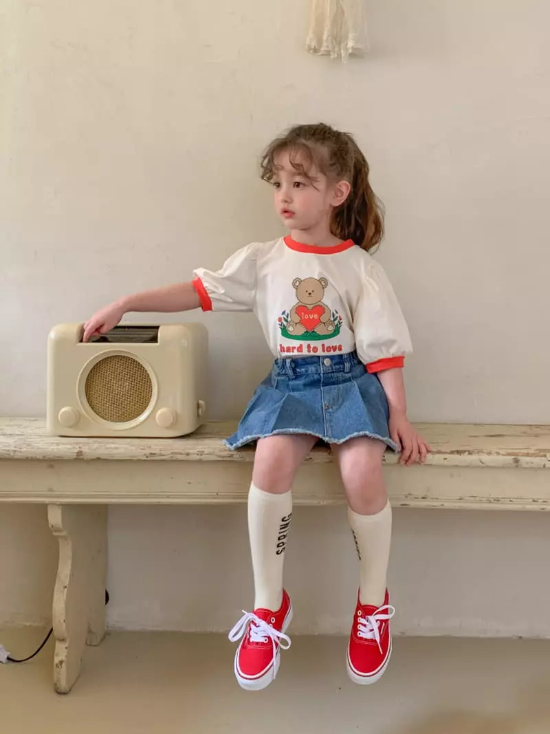 Momo Ann - Korean Children Fashion - #childofig - Heart Bear Tee - 3
