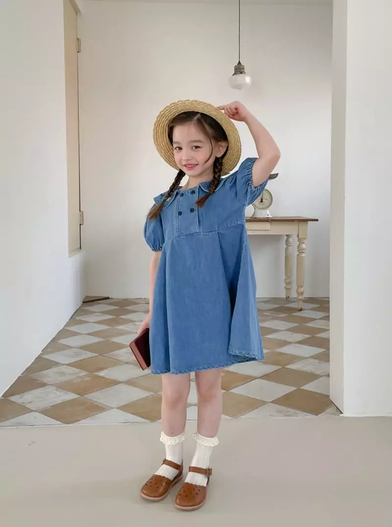 Momo Ann - Korean Children Fashion - #fashionkids - Denim One-piece - 8