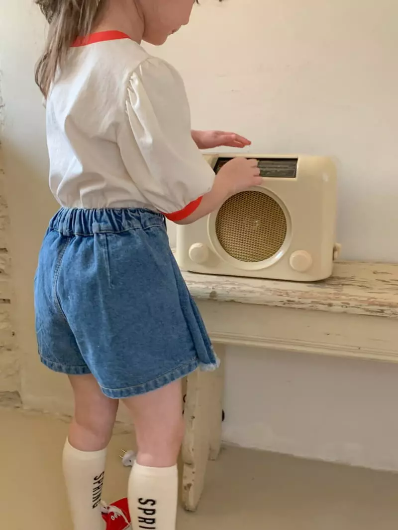 Momo Ann - Korean Children Fashion - #fashionkids - Denim Skirt Pants - 2