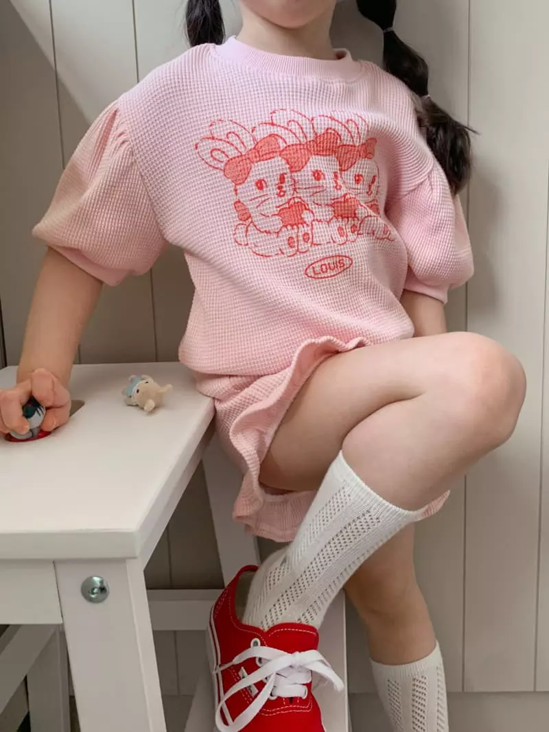 Momo Ann - Korean Children Fashion - #kidsshorts - Rabbit Top Bottom Set - 5